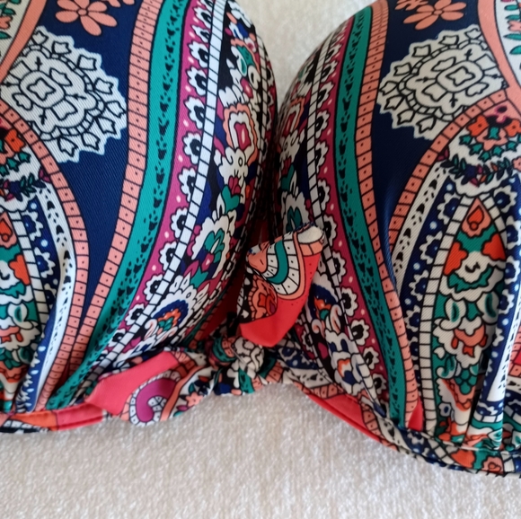 VENUS Adore Me Paisley Print Bikini Set, Top Size DD, Bottom Size 14 - Picture 6 of 16